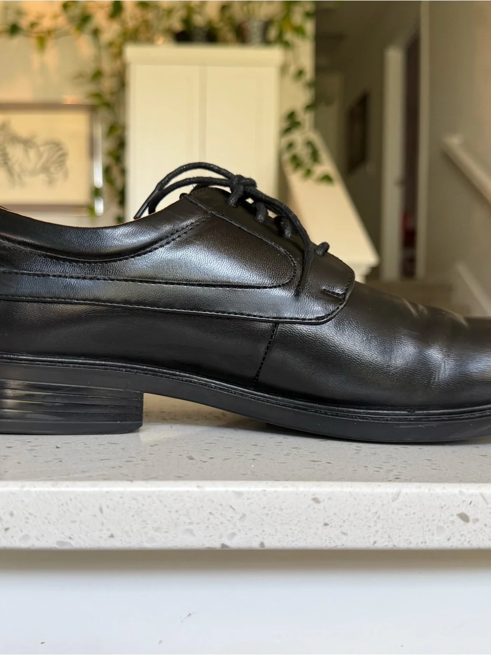 croft & barrow Black Leather Men’s Lace-Up Derby Shoes